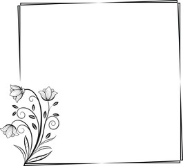 abstract floral frame