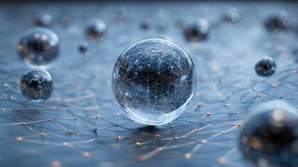 network sphere glass nodes connections