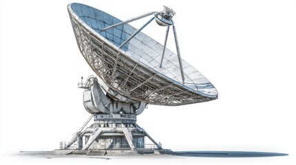 large satellite dish weathered ground