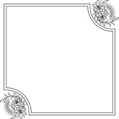 vintage frame with floral elements