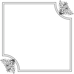 vector frame for text with flowers