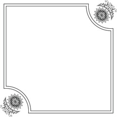 vector frame for text with flowers