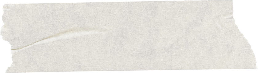 Obraz premium Single Piece of White Masking Tape adhesive paper isolated on a transparent background