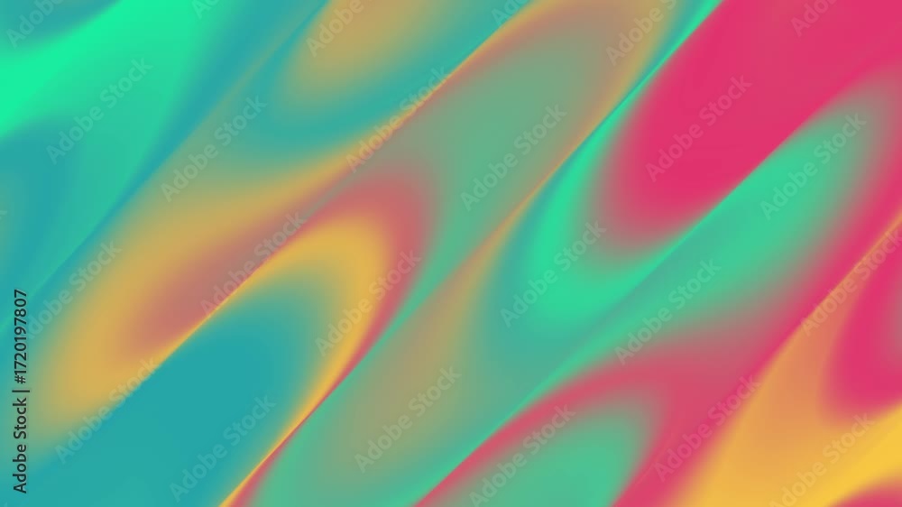 Aufkleber vibrant abstract wave gradient liquid background with flowing diagonal lines. colorful smooth fluid 