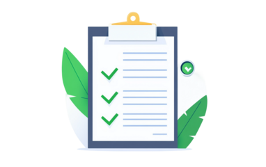 Financial audit checklist on clipboard marked with pen symbolizing accounting accuracy business compliance and professional review isolated on transparent background PNG