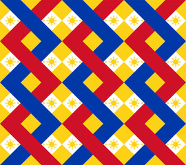 philippines flag zigzag pattern background. vector illustration
