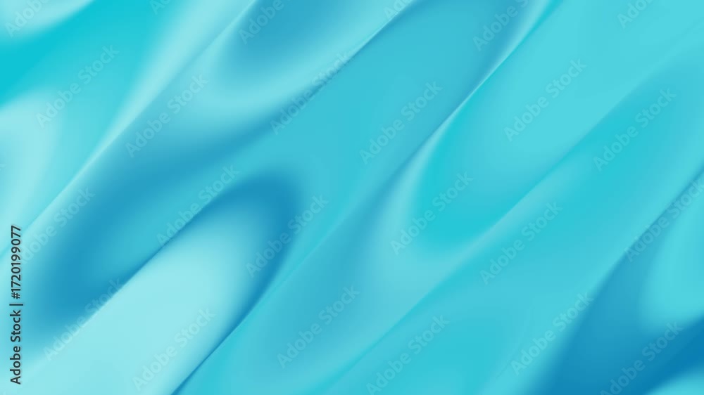 Poster fluid and smooth liquid wave gradient background in vibrant turquoise. abstract dynamic texture for 