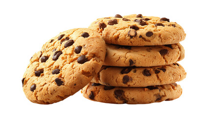 A stack of chocolate chip cookies