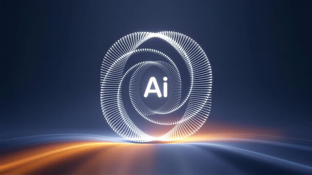AI innovation graphic: The image features a striking graphic representing artificial intelligence, a modern and innovative design, with interconnected circles and the letters Ai at its core.