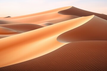 Golden desert sand dunes with rippled textures landscape nature