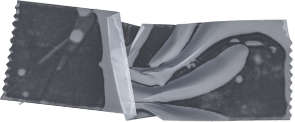 Torn Transparent Plastic Film with Bubbles ripped isolated on a transparent background