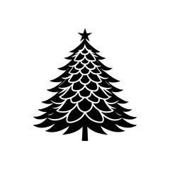 holiday white pine icon isolated on white
