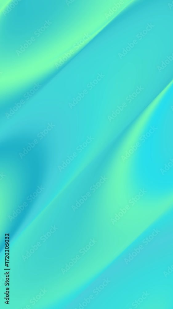 Poster abstract wave gradient liquid background with vibrant turquoise and green hues. modern fluid art des