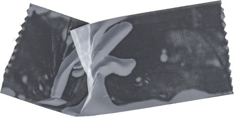 Transparent Tape with Air Bubbles on White Background isolated on a transparent background