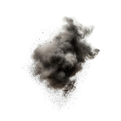 Real dust particle floating in the air, A detailed image of a dust particle floating in the air, showcasing its intricate structure and transparency, isolated on transparent background