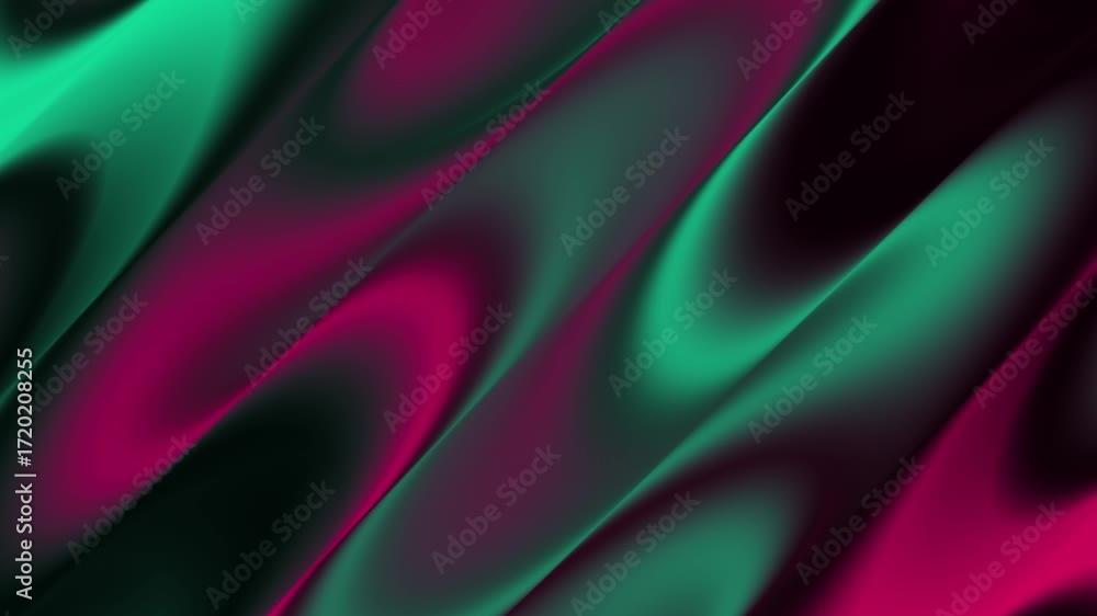 Poster abstract wave gradient liquid background with fluid motion. dynamic and vibrant magenta and green co