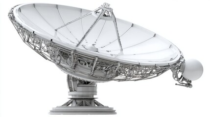 large white satellite dish antenna