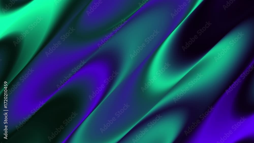 Poster abstract wave gradient liquid background with vibrant green and purple colors. modern fluid art desi