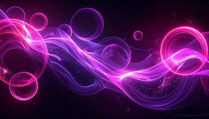 Abstract swirling, glowing, and bubbly design