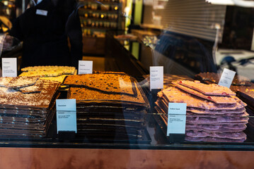 Candy shop in Viktualienmarkt, street food market, Munich, Germany