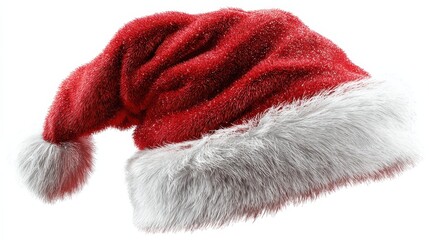 red and white christmas hat png  santa cap transparent background