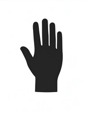 Obraz premium Simple black hand icon