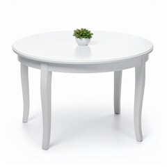 White square plastic patio side table isolated on white background