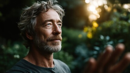 Capturing moments in slow motion as light filters through the trees in a peaceful garden setting during golden hour