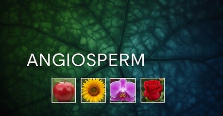 Illustration of the word angiosperm