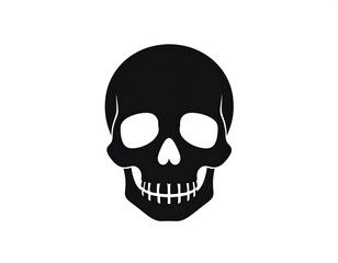 Fototapeta premium Simple black skull graphic