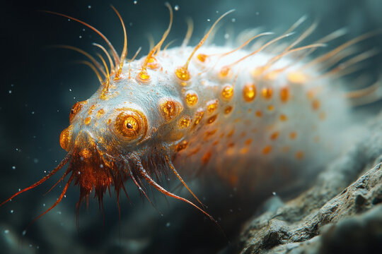 Fish with long tentacles in close-up view.