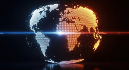 Digital Globe with Global Connectivity and Technology.