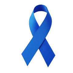 Symbolic blue ribbon represents awareness and support for various causes transparent background
