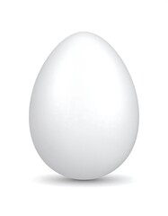 Obraz premium A white egg against a white background