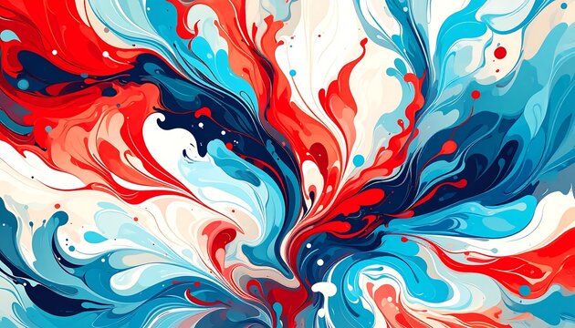 Abstract swirling paint splatter art