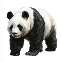 Obraz premium Majestic Panda Portrait - Exquisite Detail , PNG isolated cut out image