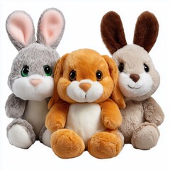 Adorable Plush Toys for Kids , PNG isolated cut out image