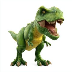 Adorable Cartoon Tyrannosaurus Rex Illustration , PNG isolated cut out image