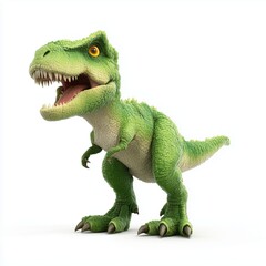 Adorable Cartoon T-Rex, Digital Illustration , PNG isolated cut out image