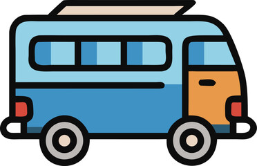 vector illustration of a van, 