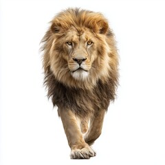 Obraz premium Majestic Lion Stride , PNG isolated cut out image