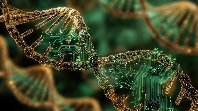dna helix circuit board fusion
