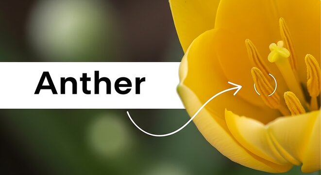 Illustration of the word anther