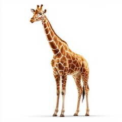 Obraz premium Majestic Giraffe in Full Glory , PNG isolated cut out image