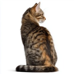 Obraz premium Profile View of a Tabby Cat , PNG isolated cut out image
