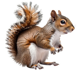squirrel, an isolated animal on a transparent background.