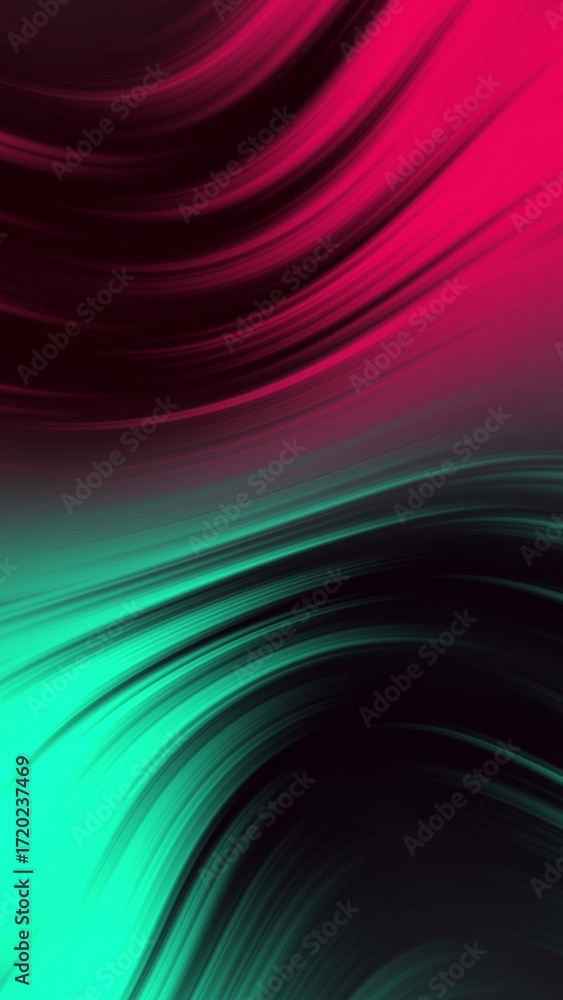 Poster dynamic liquid gradient backgrounds with vibrant flowing waves of magenta and cyan on a dark canvas.