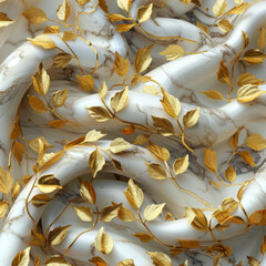 Elegant marble gold leaf christmas background