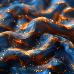 Deep navy velvet gold dust nebula