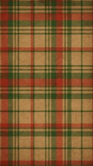 Obraz premium [vintage aesthetic christmas plaid wallpaper]
